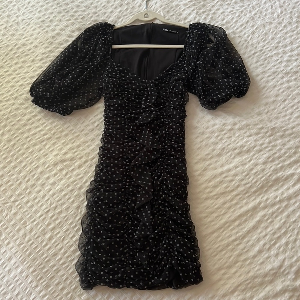 Zara polka dot party mini dress